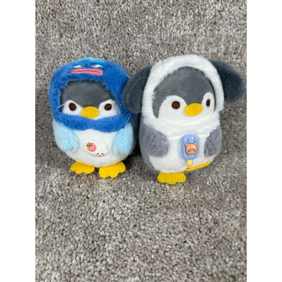 The Unbranded Brand Other - Cute Penguin Plush Keychain Set Kawaii Strawberry Ice Cream Charms Bag